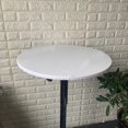 thumbnail image 4 of Round Table Cloth Protector 27.5-33.5" Table Cover Backed Vinyl Tablecloth Party white, 4 of 8