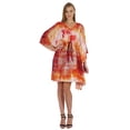 thumbnail image 1 of Bimba Robe Caftan Imprimée Maxi Robe Robe pour Femmes Tenue de Plage Courte Couvre-Maillot, 1 of 7