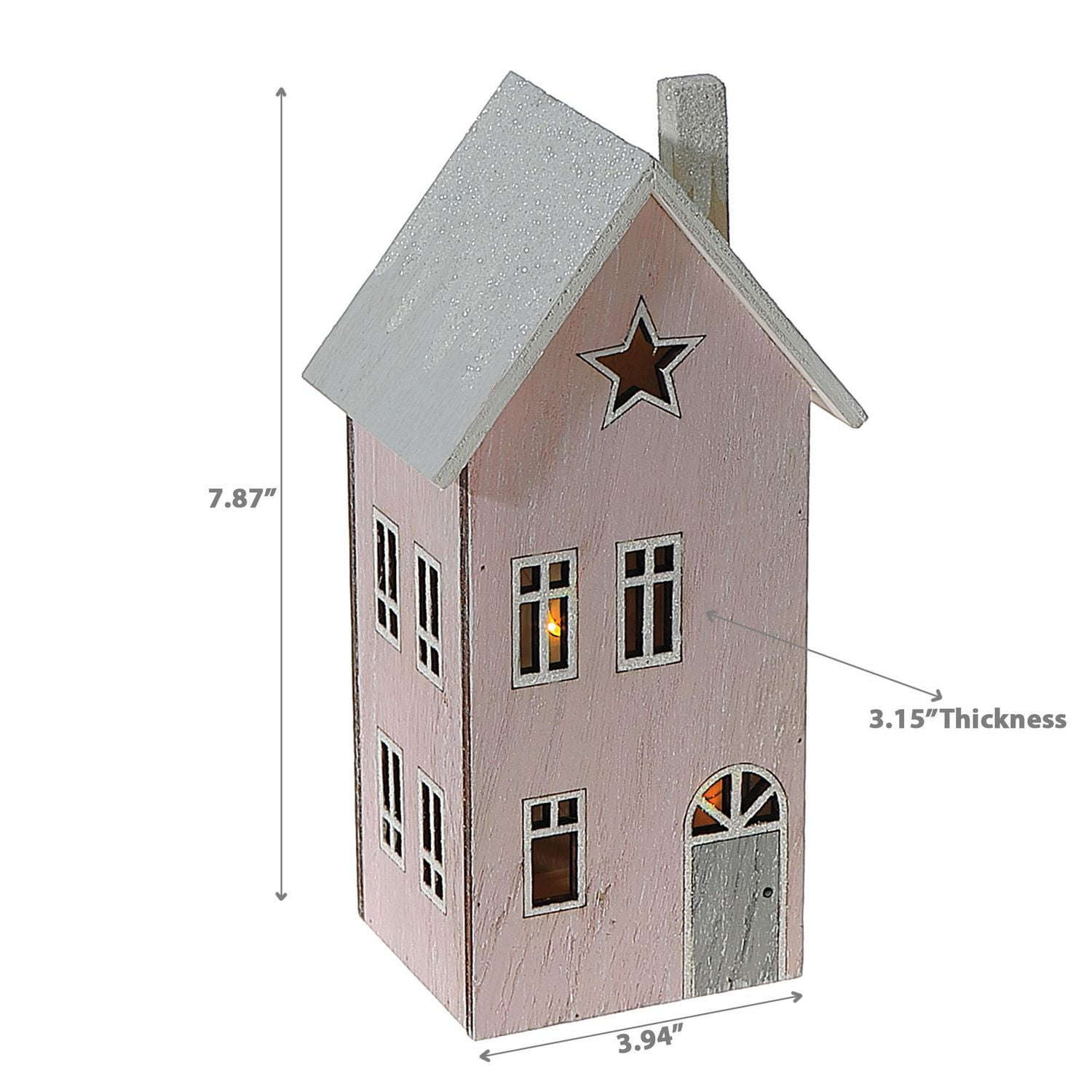 Décor De Maison Rose En Bois À Led