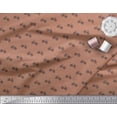 thumbnail image 2 of Soimoi Brown Modal Satin Fabric Bicycle Transport Print Fabric by the Yard 42 Inch Wide, 2 of 3
