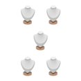 thumbnail image 2 of kurtrusly Necklace Display Bust Smooth Stable for store Showroom Retail Dresser S White 5Set, 2 of 6