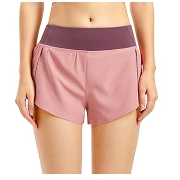 asjyhkr Yoga Shorts for Women High Waist Lightweight Workout Pants Running Athletic Tennis Trousers Solid Color