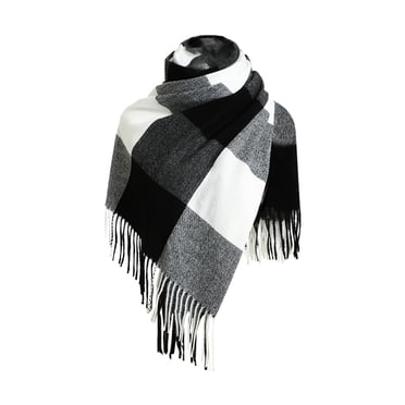Ladies Scarf Striped Color Plaid Shawl Elegant Ladies Style Warm Comfortable Autumn And Winter Scarf