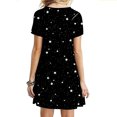 thumbnail image 4 of SMihono Robe d'Été Grande Taille pour Femmes 2023 Décontractée Unie Ample Manches Courtes Robe Ample Imprimé Floral Tournesol, 4 of 8