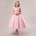 thumbnail image 2 of oqasdz Robe Fille Élégante Robe de Fête Fille Sans Manches Tutu avec Couches Fluides pour Grandes Enfants et Tout-Petits Tenue, 2 of 6