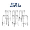 thumbnail image 1 of Heavenly Collection Clear Plastic Bar Stool SET OF 6, 1 of 9