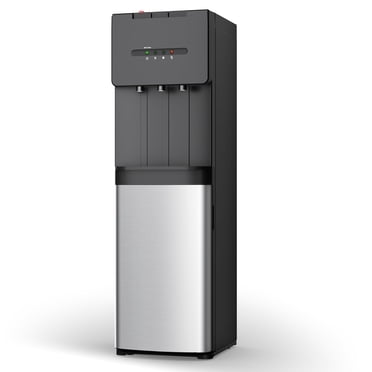 Simzlife Water Dispenser Self-Cleaning Bottom Loading 3 Temperatures - Cold/Hot/Warm Display Black&Silver, Height 41"