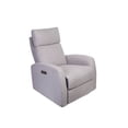 thumbnail image 3 of Serena Fauteuil Berçant Rembourré à Triple Alimentation, Inclinaison Complète et Cou/lombaires Réglables, Fauteuil Inclinable Électrique avec Port de Chargement USB, Pivotement à 270°, Assemblage Facile, Très Confortable, 3 of 8
