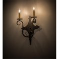 thumbnail image 1 of Meyda 115269 12 in. Angelique 2 Light Wall Sconce, Chestnut, 1 of 1