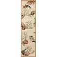 thumbnail image 1 of HomeRoots 353711 2 ft. x 7 ft. 6 in. Runner Polyester Beige Area Rug, 1 of 1