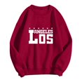 thumbnail image 1 of MesaSe Sweat-Shirt Mode pour Femmes Sweat-Shirt Col Rond Pull Imprimé Lettre Hoodie, 1 of 2