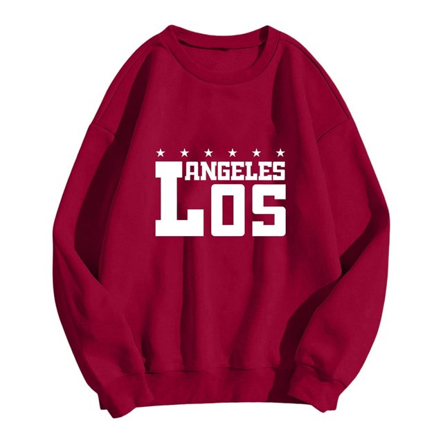MesaSe Sweat-Shirt Mode pour Femmes Sweat-Shirt Col Rond Pull Imprimé Lettre Hoodie