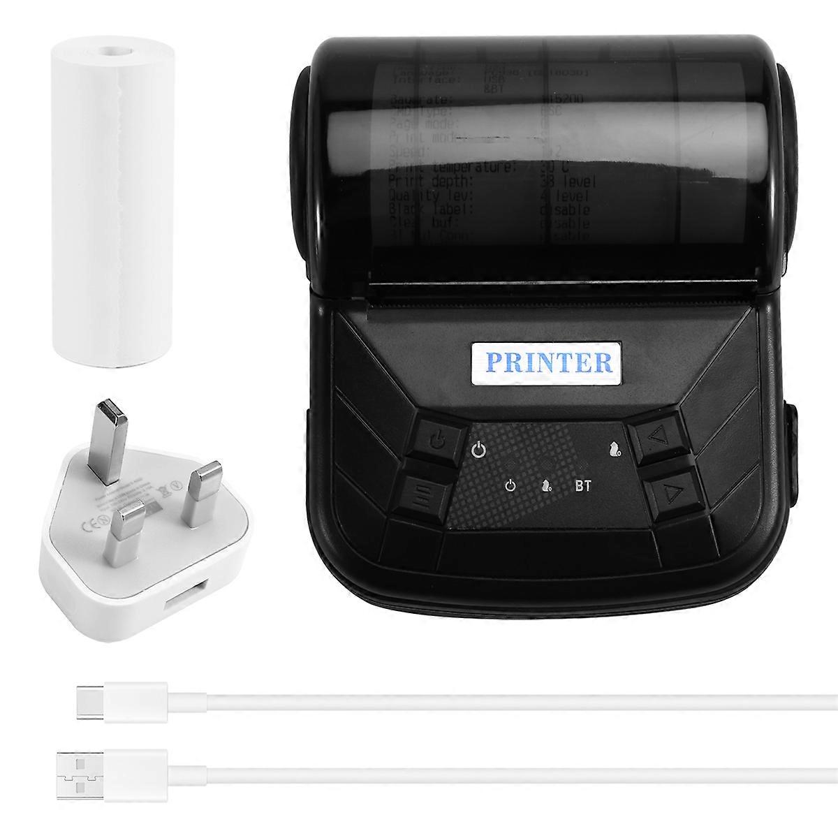 80mm Mini Thermal Printer Portable, Plug