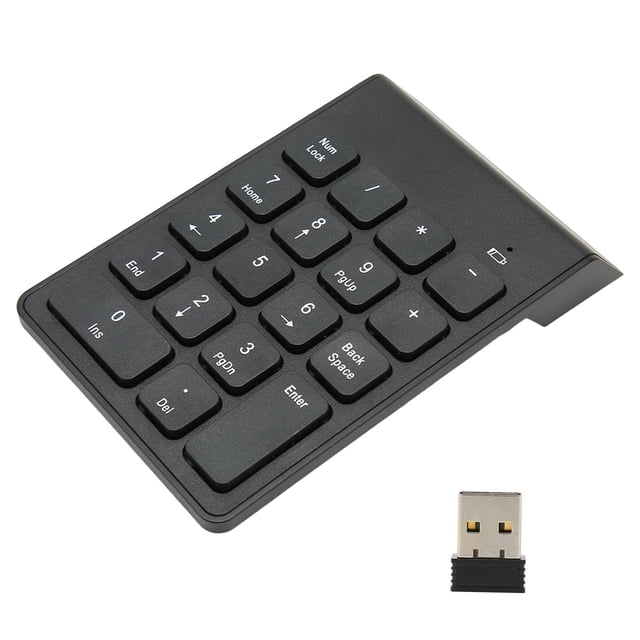 Mini Clavier Numérique, 18 Touches 2.4G Clavier Numérique Sans Fil Touches Chocolat pour la Banque pour Comptable
