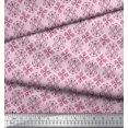 thumbnail image 3 of Soimoi Poly Georgette Fabric Filigree Damask Printed Fabric 1 Yard 42 Inch Wide, 3 of 3