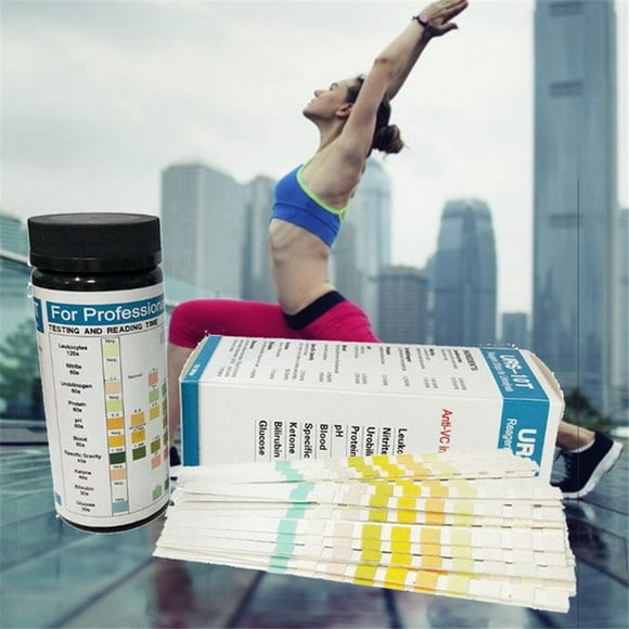 100PCS 10 Parameter Urine Test Strips Acidity Test Kit With Quick And Easy PH Testing Strips