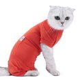 thumbnail image 1 of Labymos Pet Recovery Suit Four Legs Abdominal Wound Jacket for Cats, 1 of 8