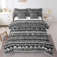 thumbnail image 1 of Western Aztec Bed in a Bag King Size Comforter Set 7 Pieces,Bohemian Striped Bedding Sets Exotic Geometric Sheet Set with Comforter,Tribe Geometry Bed Set, 1 of 6