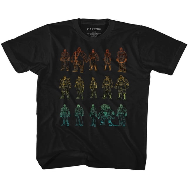 Street Fighter Outlines Black Toddler T-Shirt