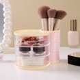 thumbnail image 4 of Wzzjkit 3 Compartments Powder Puff Storage Box Rotating Dusts Proof Dressing Table Desktop Lipstick and Makeup Brush Storage Tube Storage Rack, 4 of 6