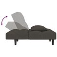 thumbnail image 5 of vidaXL 2-Seater Sofa Bed with Two Pillows Dark Grey Velvet, 5 of 5