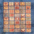 thumbnail image 1 of Ahgly Company Tapis d'Intérieur Carrés Abstraits Violets Abstraits pour Aire, 7 Pieds Carré, 1 of 6