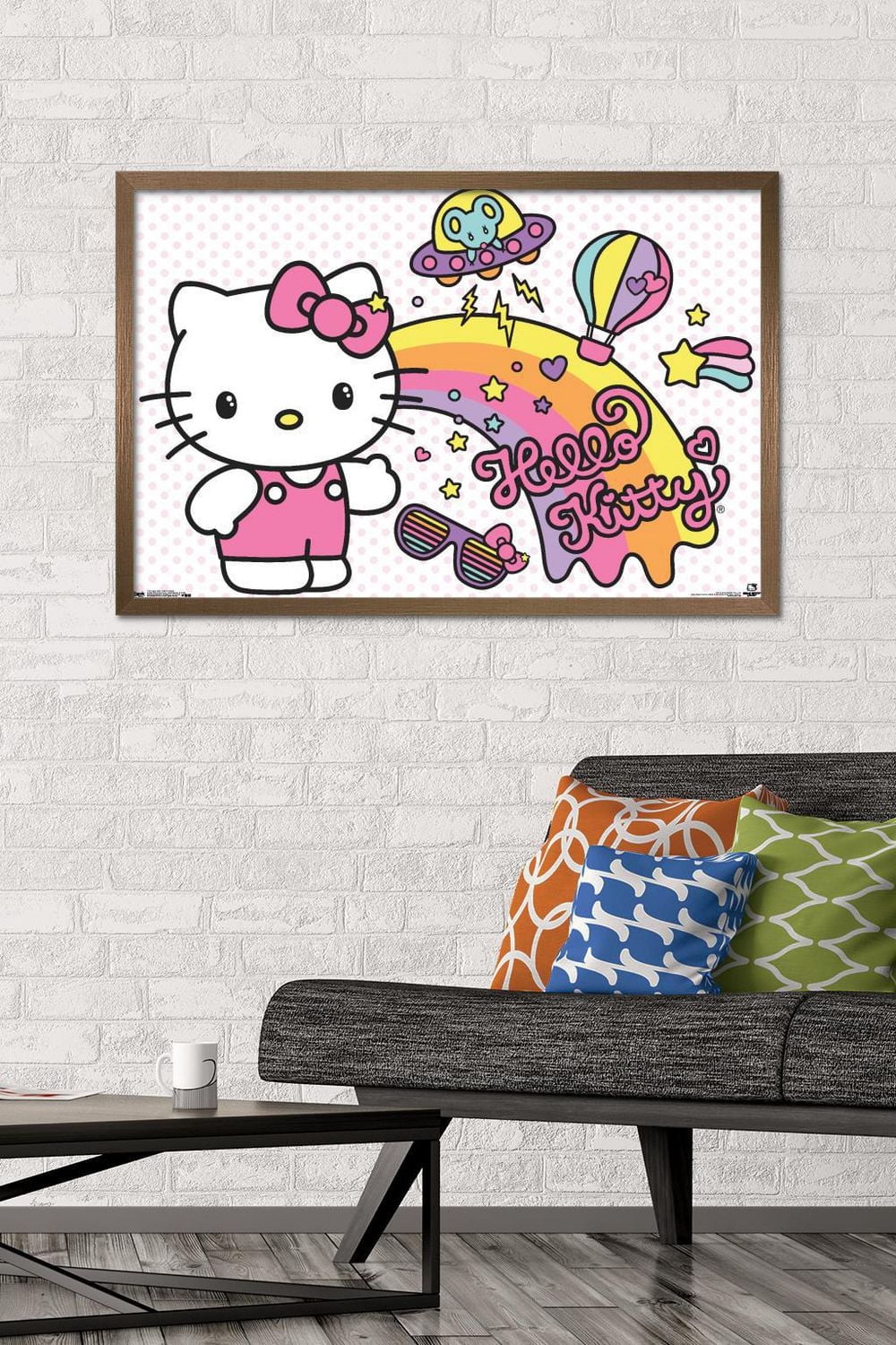 Hello Kitty - Retro Rainbow Wall Poster