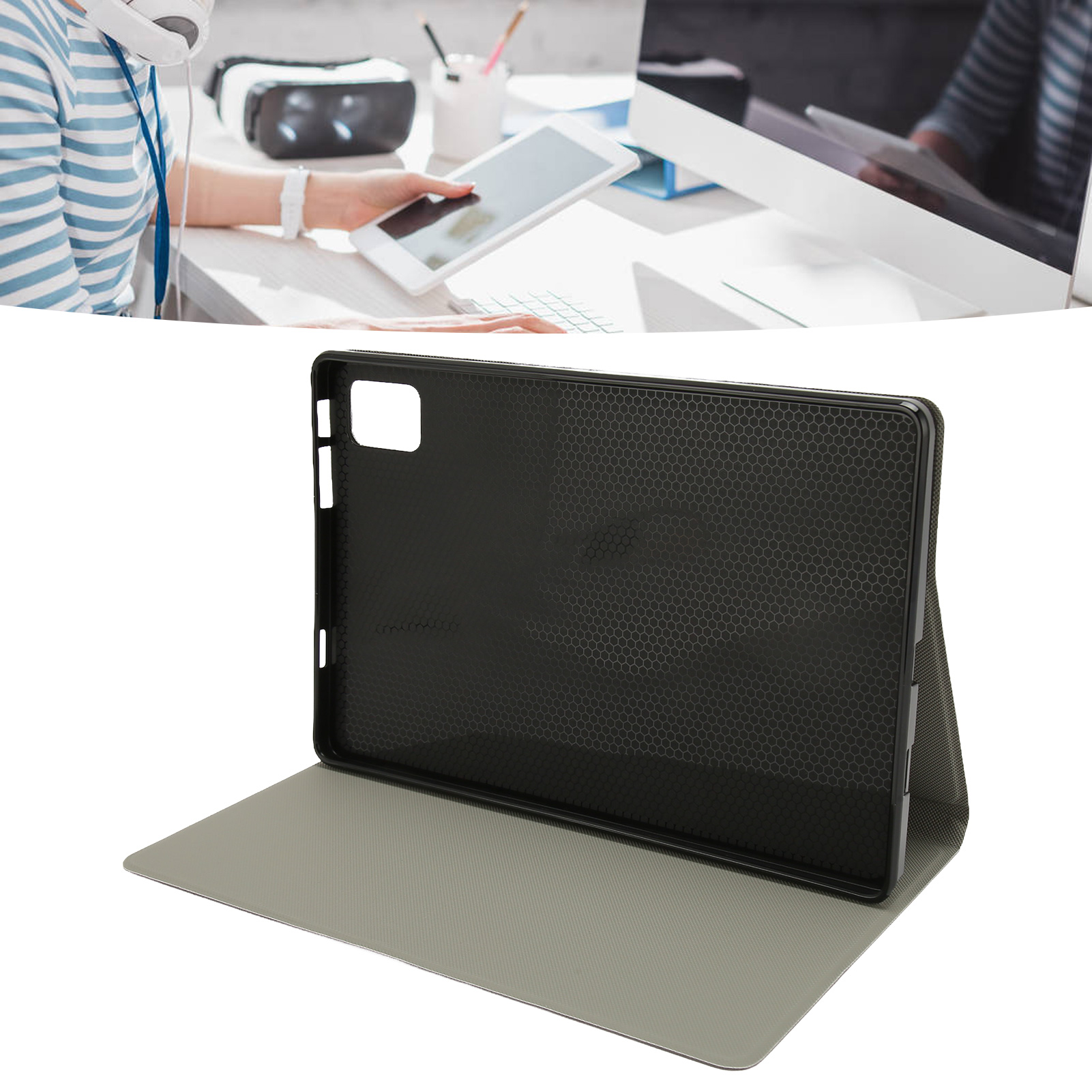 Tablet Case for Tab 12, Multi Angle Folio PU Leather Stand Shell Case, Drop Proof Design Tablet Protective Case Cover for Tab 12