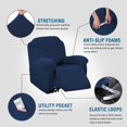 thumbnail image 2 of Super Stretch Recliner Couch Covers Chair Cover Form Fitted Non Slip Reclining Slipcovers for Standard Large Recliner, Soft Thick, 2 of 7