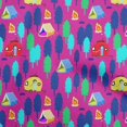 thumbnail image 1 of oneOone Rayon Fuschia Pink Fabric Camping Sewing Craft Projects Fabric Prints By Yard 56 Inch Wide, 1 of 5