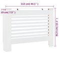 thumbnail image 4 of vidaXL Couvre-Radiateur 2 Pcs Blanc 112x19x81.5 cm MDF, 4 of 5