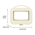thumbnail image 2 of EGNMCR Makeup Bag,Travel Makeup Bag New Fashion Counter High End Handheld Makeup Case With High Appearance Value Travel Portable Window Opening Transparent PVC Makeup Bag creative creative, 2 of 3