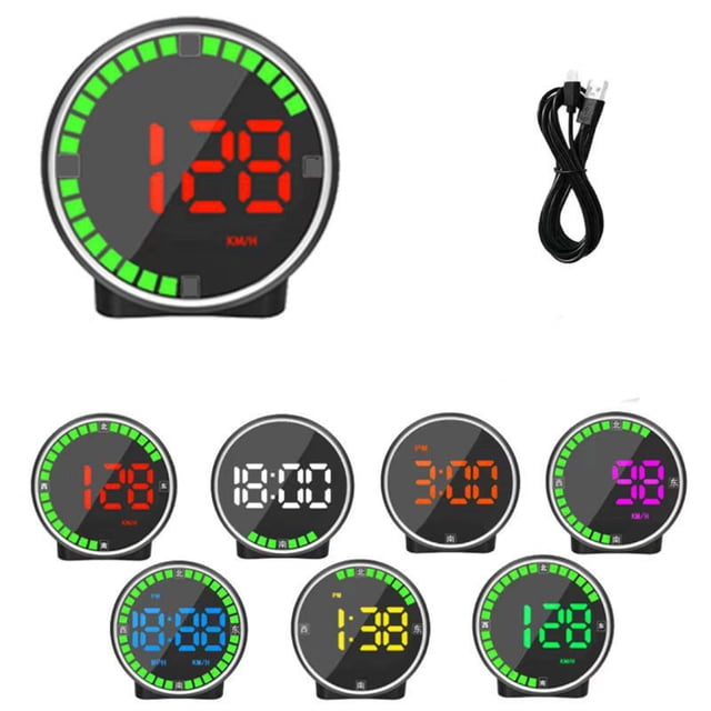 CEHVOM Car Accessories,HD Car HUD Head Up Display Universal Speedometer Display Speed With Hood Plug And Play Safe Driving Speed Display USB Interface And Car Charger