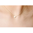 thumbnail image 2 of Collier Initial Cœur en Acier Inoxydable Mini Collier Lettre Cœur Plaqué Or 14K Acier Titane ----- Or T, 2 of 5