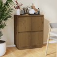 thumbnail image 1 of vidaXL Buffet Miel Brun 60x34x75 cm Pin Massif, 1 of 5