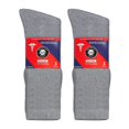 thumbnail image 5 of 6 Pairs of Big and Tall Cotton Diabetic Non-Binding Neuropathy Crew Socks (Gray, Sock Size 13-16), 5 of 5