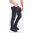 thumbnail image 2 of Mens Skinny Destroyed Biker Slim Fit Straight Fashion Stretch Biker Zipper Jeans, 2 of 7