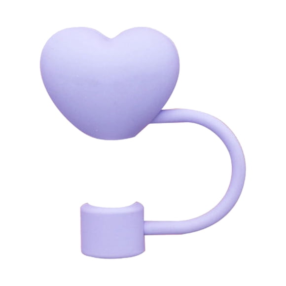 Straw Accessories for Tumblers Heart Topper Compatible with 30 & 40 Oz Cups Soft Rubber Straw Covers 10mm Cap Reusable Cute Lids for Straw Tips