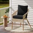 thumbnail image 2 of Gymax 2PCS Deep Seat Chair Cushion Pads Set Indoor/Outdoor w/ Rope Belts Black, 2 of 9