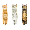 thumbnail image 1 of GUOOL 3 pieces Cat Funny Hand Towels Decorative Drying Towel Bathroom Drying Hands B, 1 of 9