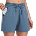 thumbnail image 3 of Short de Course à la Taille Élastique pour Femmes avec Poches, 3 of 6