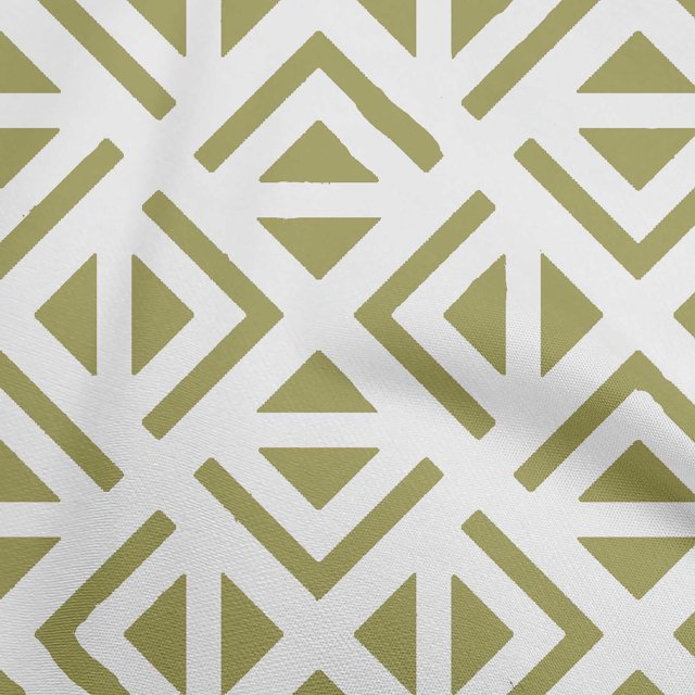 oneOone Georgette Viscose Light Green Fabric Geometric Triangle Craft Projects Decor Fabric Printed By The Yard 42 Inch Wide