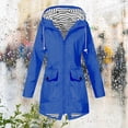 thumbnail image 1 of Meichang Manteau de Pluie pour Femmes Grande Taille Imperméable avec Capuche Actif Plein Air Randonnée Coupe-Vent Automne Manteau Décontracté Manches Longues Fermeture Éclair Complète Trench, 1 of 5