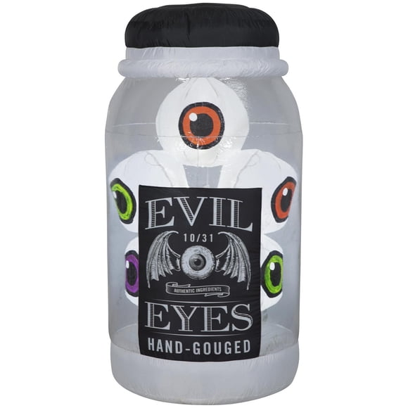 Pot gonflable d'Halloween des mauvais yeux avec lumières clignotantes