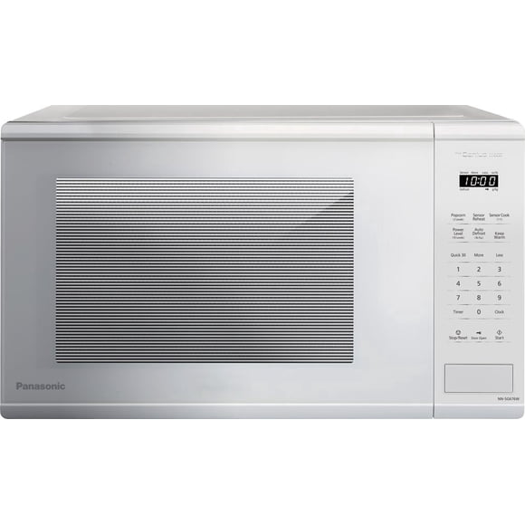Panasonic NNSG676WC Mid Size Genius 1100 W Microwave Oven, 7 Auto Cook Menus, Child Lock, 1.3 Cu.ft, White