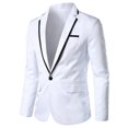 thumbnail image 4 of Manteau de Costume Homme Décontracté à Manches Longues Coupe Ajustée à un Bouton, 4 of 9