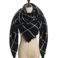 thumbnail image 1 of Foulard Chaude pour Femmes Châles Carrés Foulards Infini Rayures Carreaux Surface Rugueuse,17#, 1 of 4