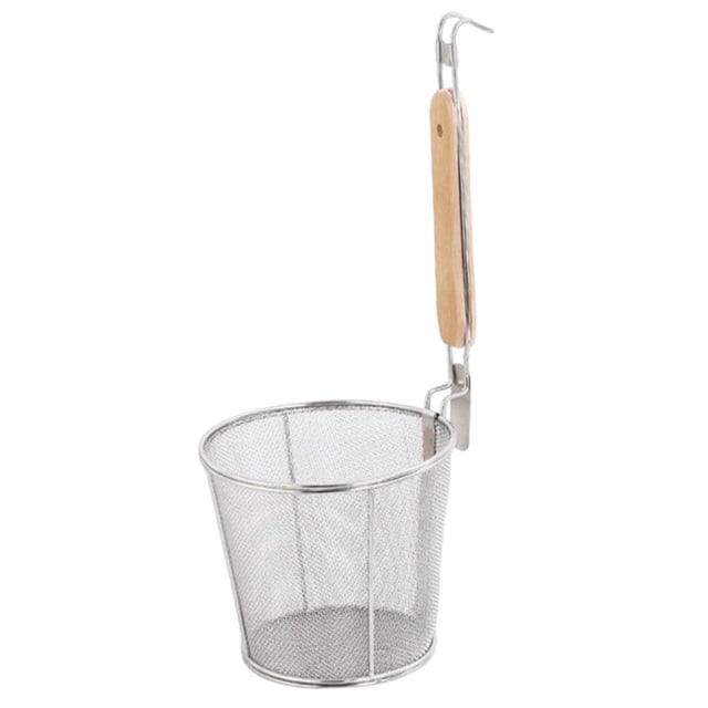 Elodie Deep Strainer Deep Frying Basket Pasta Strainer for Chips Straining Barbecue 14cm mesh mouth
