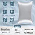 thumbnail image 4 of Bare Home Satin Pillowcase Set - Luxury Pillowcases - Soft and Smooth - Breathable - Zipper Closure - Standard, Silver, 4 of 8