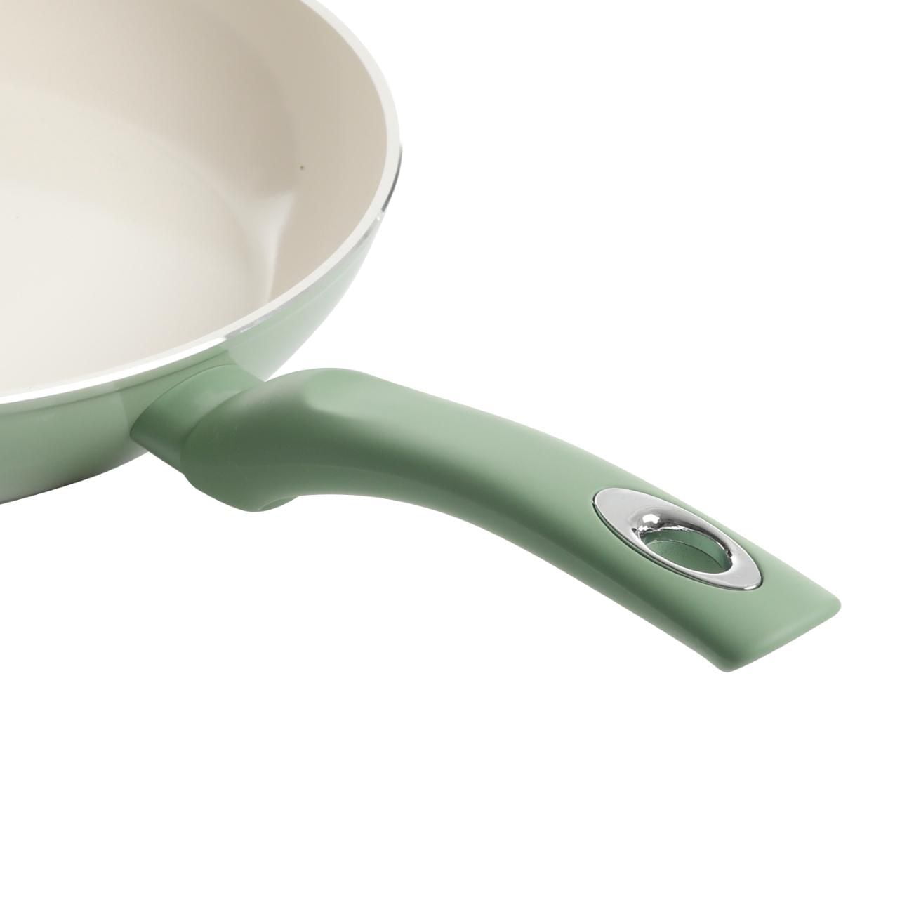 Gibson Plaza Café Batterie de cuisine 7 pièces en aluminium Menthe avec poignée en bakélite douce au toucher